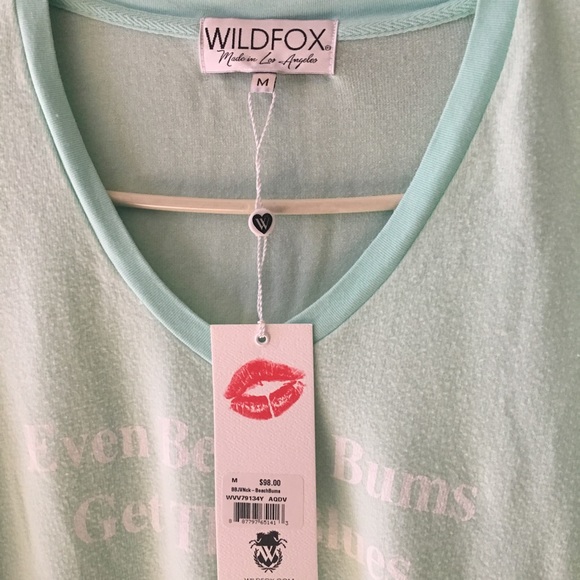 NWT Wildfox Even Beach Bums Get The Blues Top - Picture 4 of 6